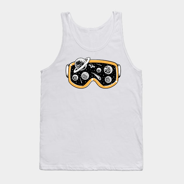 Galactic Skii Goggles Tank Top by Expanse Collective